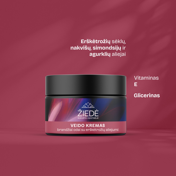 ŽIEDĖ, veido kremas brandžiai odai su erškėtrožių aliejumi, 50 ml  paveikslėlis
