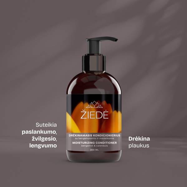 ŽIEDĖ, kondicionierius drėkinamasis su bergamotėmis ir medetkomis 300 ml paveikslėlis