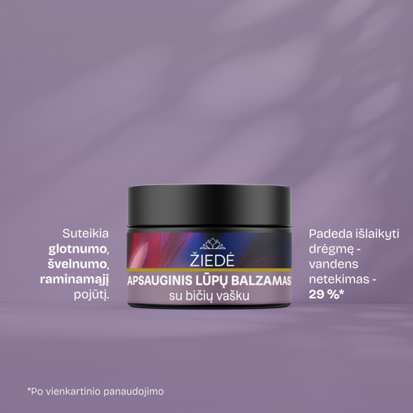 ŽIEDĖ, apsauginis lūpų balzamas su bičių vašku, 10 ml  paveikslėlis