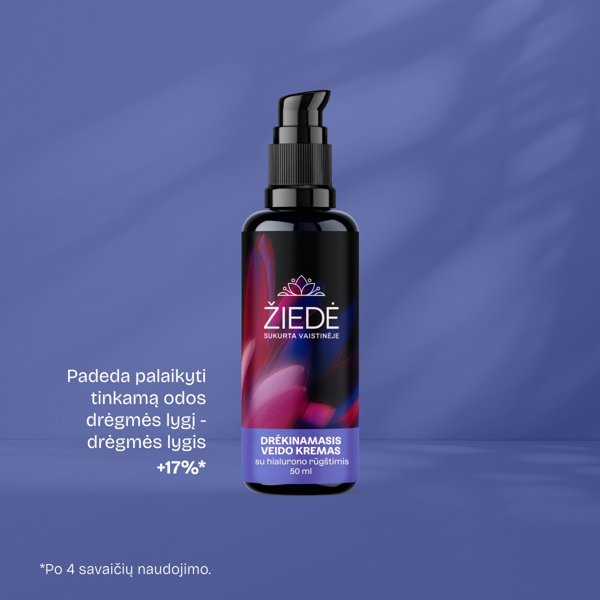 ŽIEDĖ, drėkinamasis veido kremas su hialurono rūgštimis, 50ml paveikslėlis ŽIEDĖ, drėkinamasis veido kremas su hialurono rūgštimis, 50ml paveikslėlis