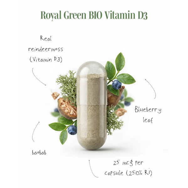 ROYAL GREEN BIO VITAMINAS D3 1000TV, N60 vkaps.