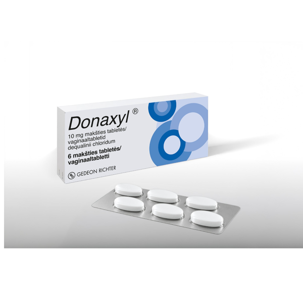 DONAXYL, 10 mg, makšties tabletės, N6 paveikslėlis DONAXYL, 10 mg, makšties tabletės, N6 paveikslėlis