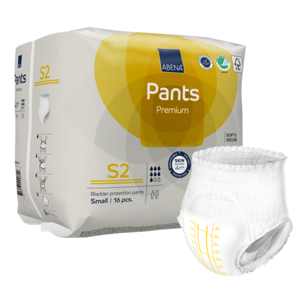 ABENA PANTS S2 PREMIUM, sauskelnės-kelnaitės, 16 vnt. paveikslėlis ABENA PANTS S2 PREMIUM, sauskelnės-kelnaitės, 16 vnt. paveikslėlis