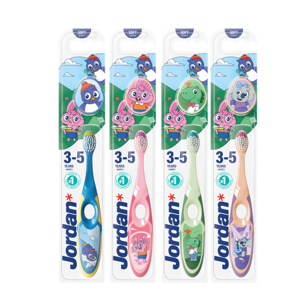 JORDAN SOFT STEP 2, dantų šepetėlis vaikams, 3 - 5 m paveikslėlis