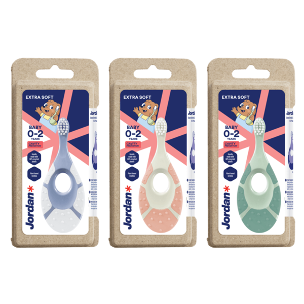 JORDAN CLEAN SMILE CARE STEP, dantų šepetėlis kūdikiams, ypač minkštas, 0-2 metai paveikslėlis JORDAN CLEAN SMILE CARE STEP, dantų šepetėlis kūdikiams, ypač minkštas, 0-2 metai paveikslėlis