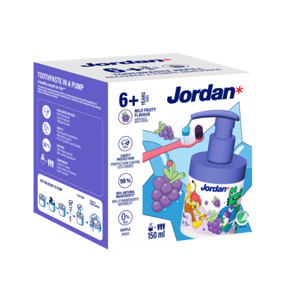 JORDAN, vaikiška dantų pasta, 6-12 metų, 150ml paveikslėlis