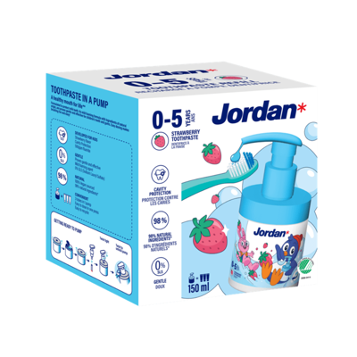 JORDAN, vaikiška dantų pasta, 0-5 metų, 150ml paveikslėlis
