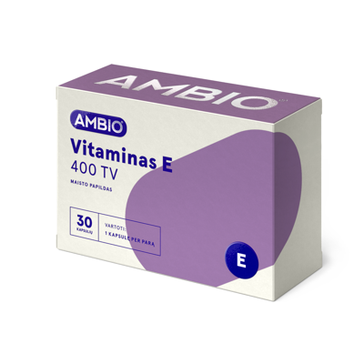 AMBIO VITAMINAS E 400 TV, 30 kapsulių paveikslėlis