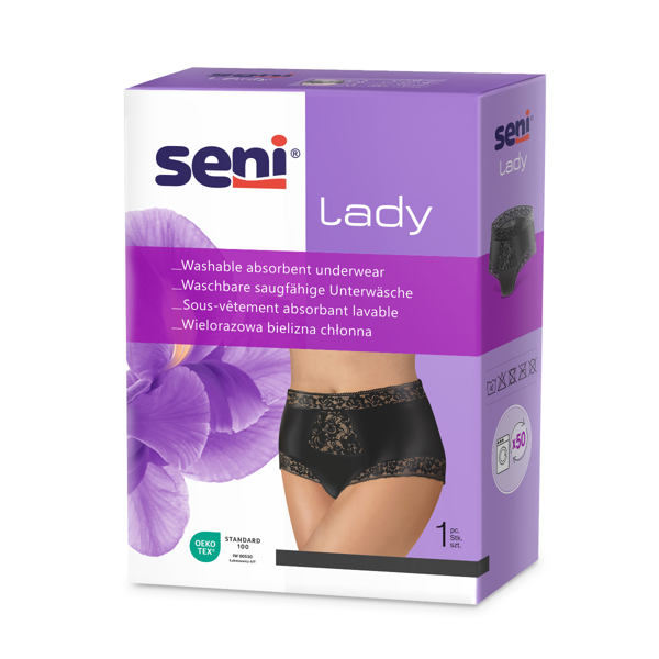 SENI LADY skalbiamos, sugeriančios kelnaitės moterims, M, juodos, 1 vnt. paveikslėlis