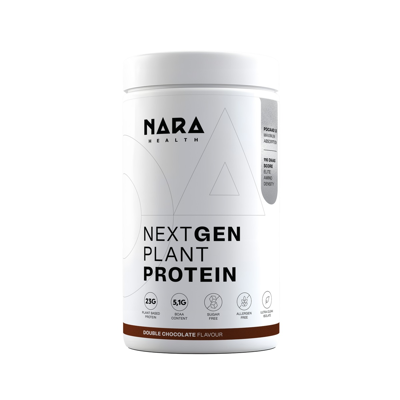 NARA Health NextGen, šokolado skonio maisto papildas su augaliniais baltymais ir saldikliu, milteliai, 600 g paveikslėlis