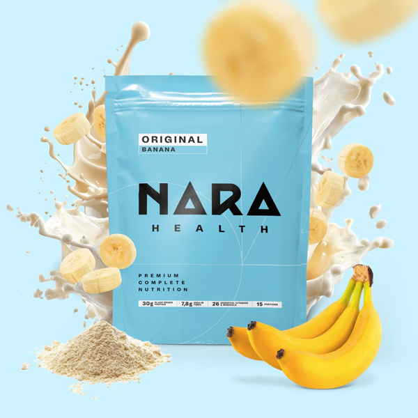 NARA Health Original, bananų skonio maisto papildas su saldikliu, milteliai, 1500 g paveikslėlis NARA Health Original, bananų skonio maisto papildas su saldikliu, milteliai, 1500 g paveikslėlis