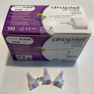 Insulininės adatos, Droplet Pen, Type 810, 0,25x6mm (31Gx1/4"), violetinės, 100 vnt. paveikslėlis Insulininės adatos, Droplet Pen, Type 810, 0,25x6mm (31Gx1/4"), violetinės, 100 vnt. paveikslėlis