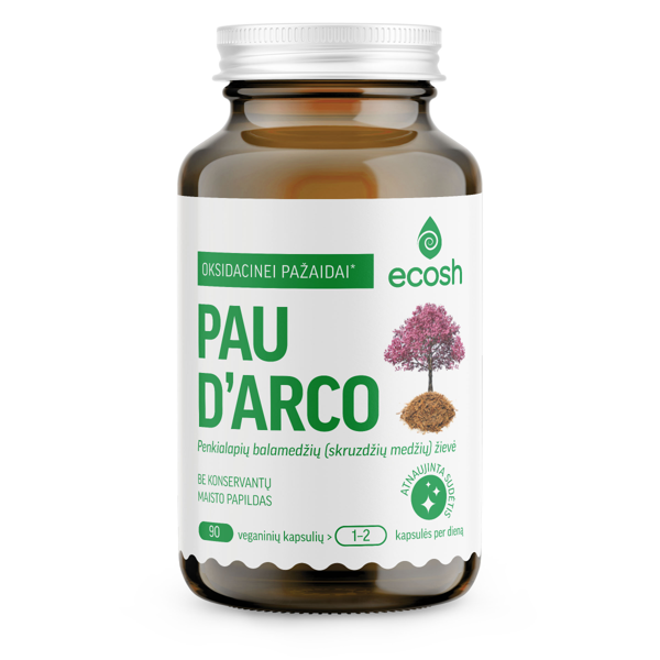 ECOSH PAU D'ARCO, 90 kapsulių paveikslėlis ECOSH PAU D'ARCO, 90 kapsulių paveikslėlis