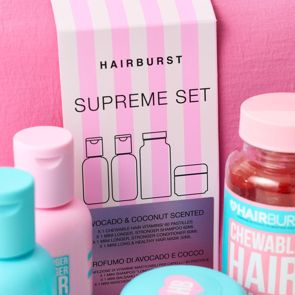Hairburst šventinis plaukų priežiūros rinkinys - Supreme In Pink paveikslėlis
