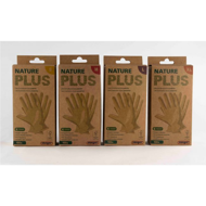 Nature Plus vienkartinės lateksinės pirštinės, L dydžio, 100 vienetų Nature Plus vienkartinės lateksinės pirštinės, L dydžio, 100 vienetų