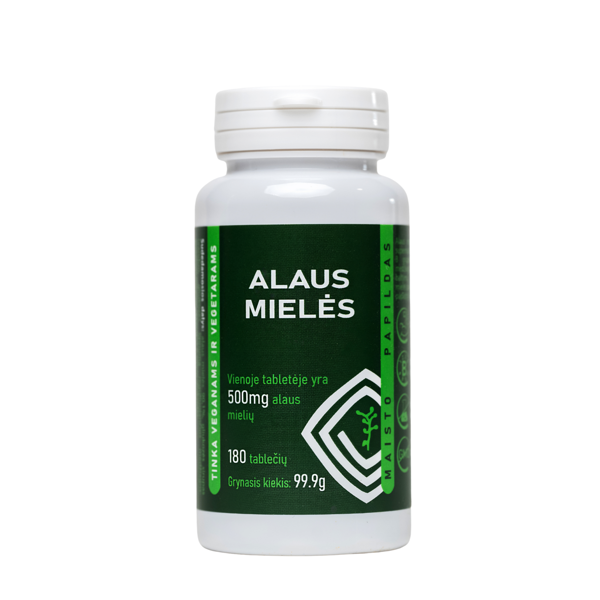 EKOPRODUKTAS ALAUS MIELĖS, 180 tablečių EKOPRODUKTAS ALAUS MIELĖS, 180 tablečių