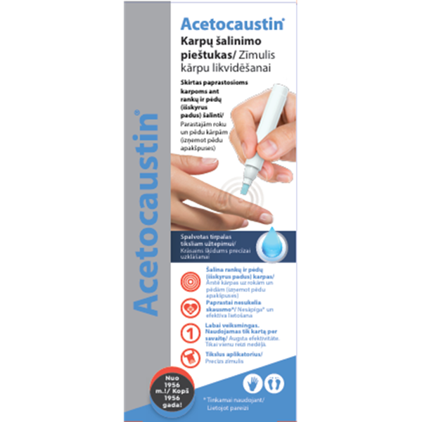 ACETOCAUSTIN, pieštukas paprastosioms karpoms šalinti, 1 vnt. paveikslėlis