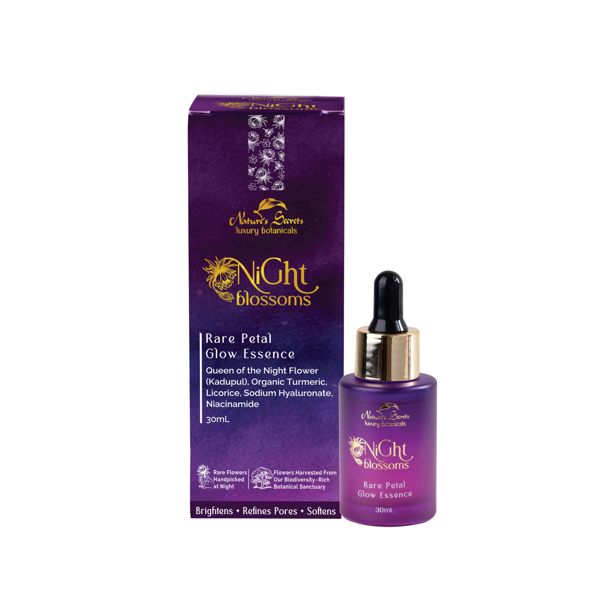 Nature's Secrets švytėjimo suteikianti naktinė veido esencija „Rare Petal Glow Essence”, 30 ml Nature's Secrets švytėjimo suteikianti naktinė veido esencija „Rare Petal Glow Essence”, 30 ml