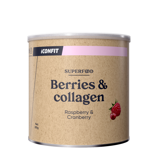 ICONFIT, kolageno supermaistas, aviečių ir spanguolių skonio, 250 g paveikslėlis