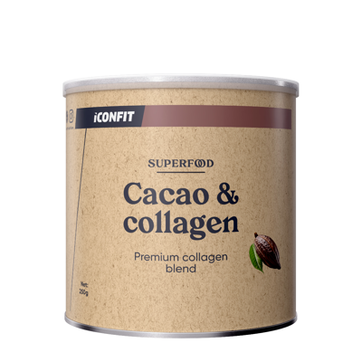 ICONFIT maisto papildas CACAO & COLLAGEN, kakavos skonio, 250 g