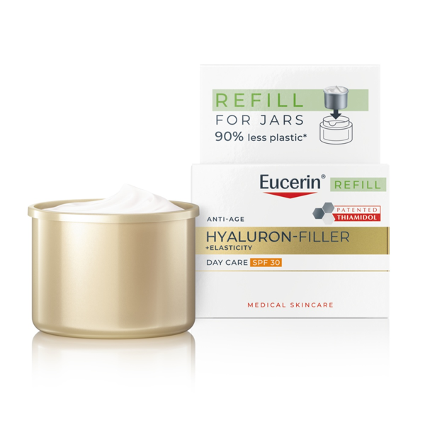 Eucerin Hyaluron-Filler + Elasticity, dieninis kremas, SPF 30, papildymas, 50ml paveikslėlis Eucerin Hyaluron-Filler + Elasticity, dieninis kremas, SPF 30, papildymas, 50ml paveikslėlis