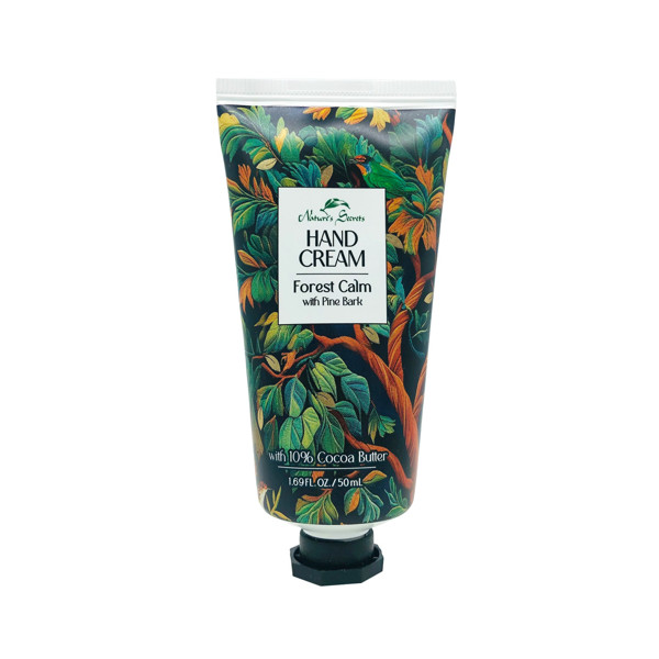 Nature's Secrets maitinamasis rankų kremas „Forest Calm“su pušų žievės ekstraktu, 50 ml Nature's Secrets maitinamasis rankų kremas „Forest Calm“su pušų žievės ekstraktu, 50 ml