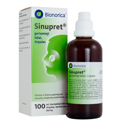 SINUPRET, geriamieji lašai (tirpalas), 100 ml  paveikslėlis