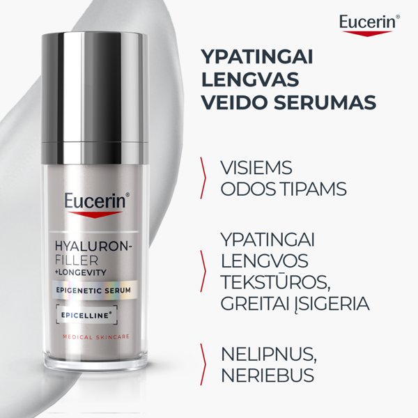 EUCERIN HYALURON-FILLER EPIGENETIC serumas su Epicelline, 30ml paveikslėlis