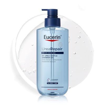 EUCERIN UREAREPAIR 5% UREA, švelnus dušo gelis, sausai odai, 400ml paveikslėlis