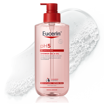 EUCERIN pH5, dušo gelis ir aliejus, 400ml paveikslėlis