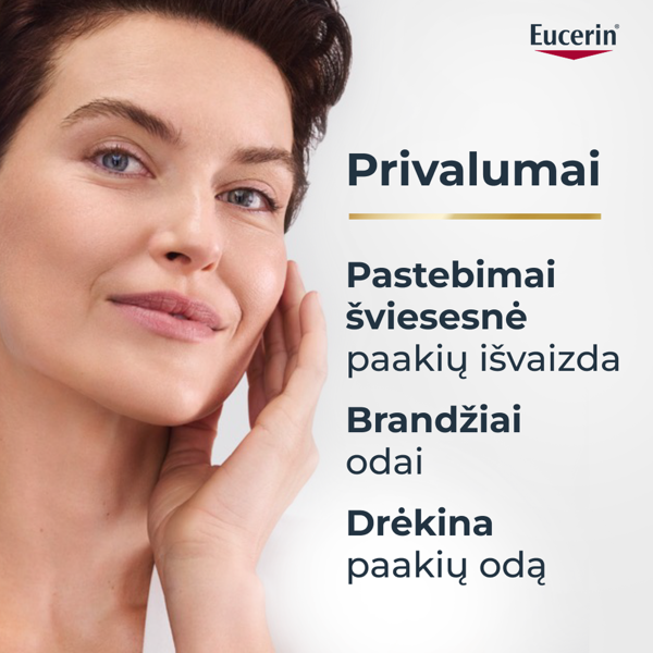 EUCERIN HYALURON - FILLER + ELASTICITY, akių srities kremas, SPF20, 15 ml paveikslėlis EUCERIN HYALURON - FILLER + ELASTICITY, akių srities kremas, SPF20, 15 ml paveikslėlis