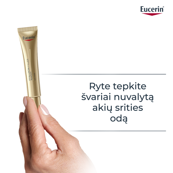 EUCERIN HYALURON - FILLER + ELASTICITY, akių srities kremas, SPF20, 15 ml paveikslėlis EUCERIN HYALURON - FILLER + ELASTICITY, akių srities kremas, SPF20, 15 ml paveikslėlis