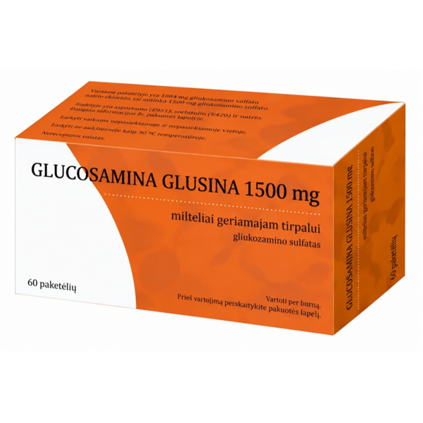 GLUCOSAMINA GLUSINA, 1500 mg., milteliai geriamajam tirpalui, N60  paveikslėlis