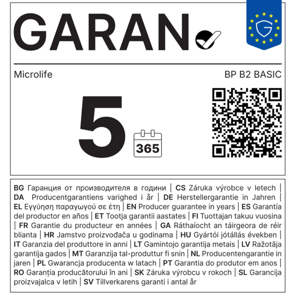 MICROLIFE BP B2 BASIC, automatinis kraujospūdžio matuoklis paveikslėlis MICROLIFE BP B2 BASIC, automatinis kraujospūdžio matuoklis paveikslėlis