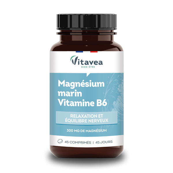 VITAVEA Magnis jūrinės kilmės + vitaminas B6, 45 tabletės VITAVEA Magnis jūrinės kilmės + vitaminas B6, 45 tabletės