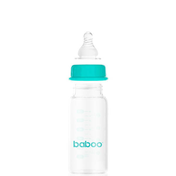 Baboo stiklinis buteliukas, siauro kaklelio, 120 ml, 0+ mėn Baboo stiklinis buteliukas, siauro kaklelio, 120 ml, 0+ mėn