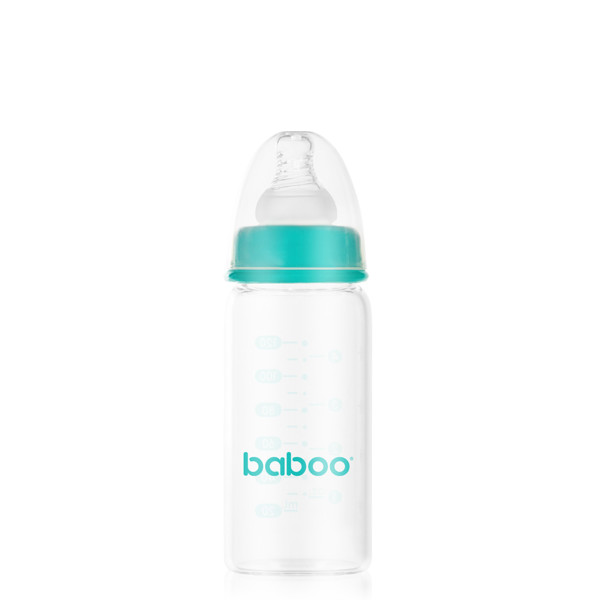 Baboo stiklinis buteliukas, siauro kaklelio, 120 ml, 0+ mėn Baboo stiklinis buteliukas, siauro kaklelio, 120 ml, 0+ mėn