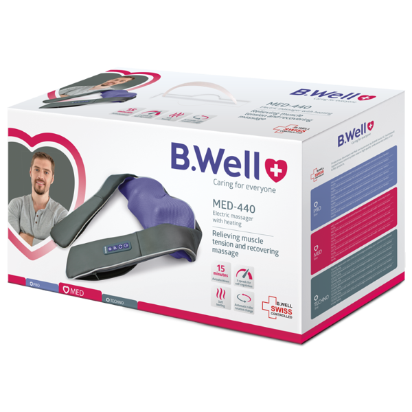 B.Well MED-440 elektrinis masažuoklis su šildymu B.Well MED-440 elektrinis masažuoklis su šildymu