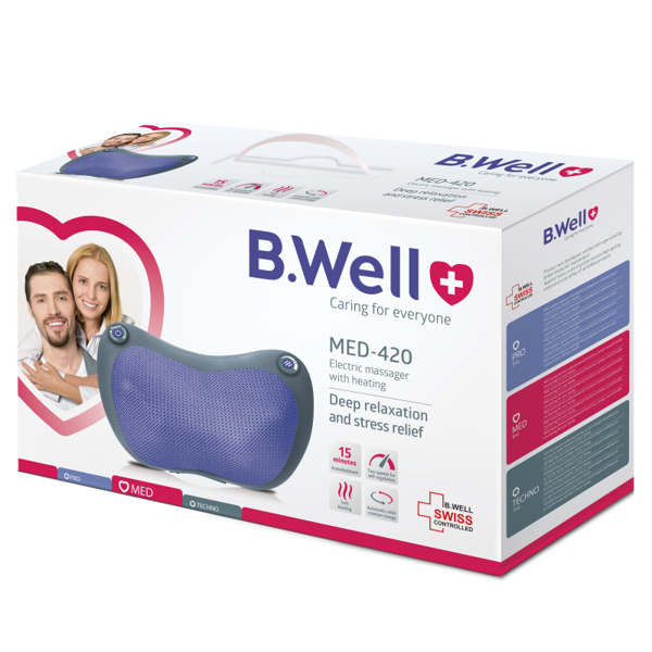 B.Well MED-420 elektrinis masažuoklis su šildymu B.Well MED-420 elektrinis masažuoklis su šildymu