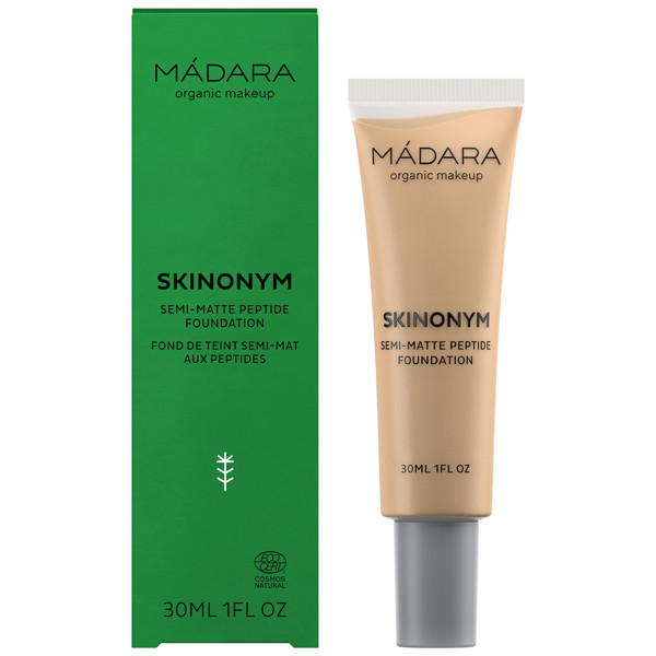 MÁDARA, Pusiau matinis makiažo pagrindas su peptidais "Skinonym", 40 SAND, 30 ml MÁDARA, Pusiau matinis makiažo pagrindas su peptidais "Skinonym", 40 SAND, 30 ml